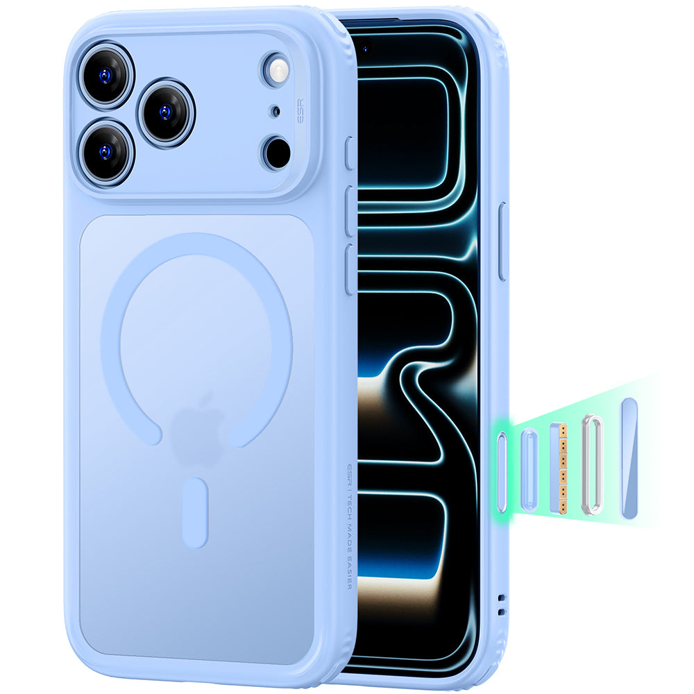 MagSafe tok Apple iPhone 18 Pro Max / 17 Pro Max számára, ESR, Classic Hybrid, Kék Szatén