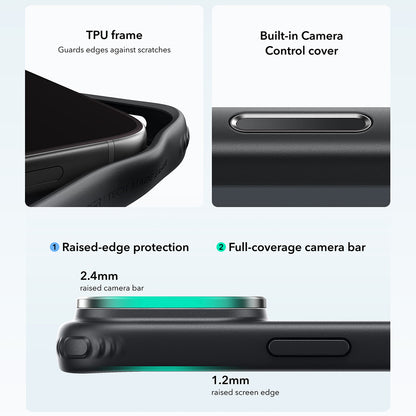 MagSafe tok Apple iPhone 18 Pro Max / 17 Pro Max számára, ESR, Classic Hybrid Kickstand, Fekete Szatén