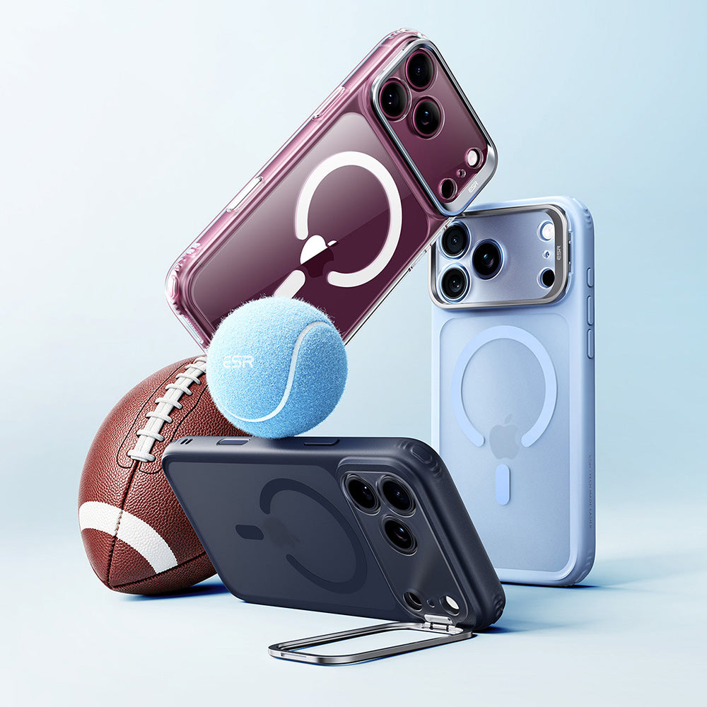 MagSafe tok Apple iPhone 18 Pro Max / 17 Pro Max számára, ESR, Classic Hybrid Kickstand, Fekete Szatén