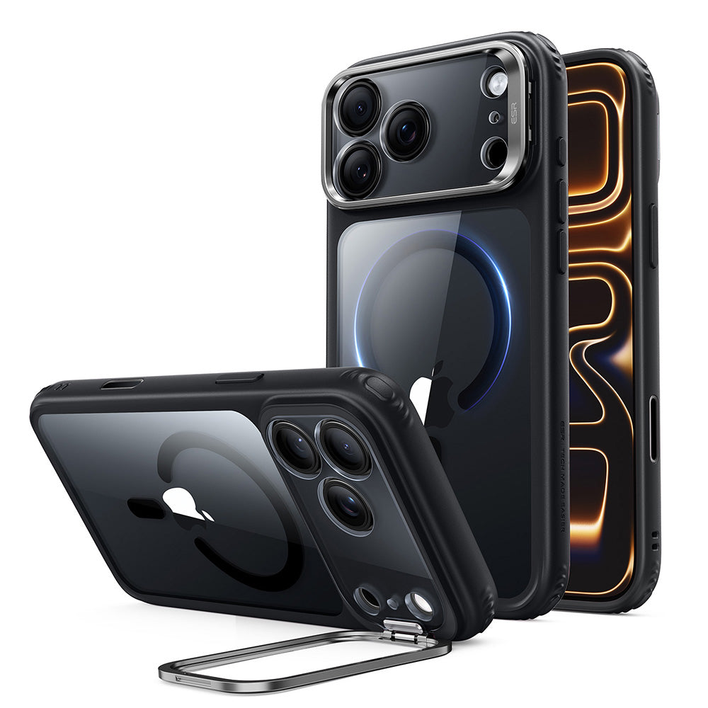 MagSafe Case for Apple iPhone 18 Pro Max / 17 Pro Max, ESR, Classic Hybrid Kickstand, Transparent Black