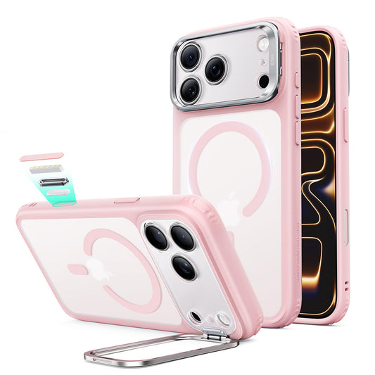 MagSafe tok Apple iPhone 18 Pro Max / 17 Pro Max számára, ESR, Classic Hybrid Kickstand, Rózsaszín Szatén