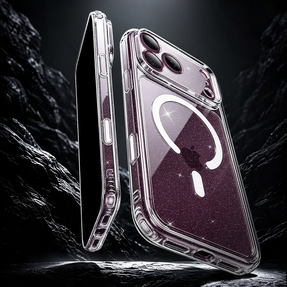 MagSafe tok Apple iPhone 18 Pro Max / 17 Pro Max készülékhez, ESR, Classic Hybrid Shimmer, Átlátszó
