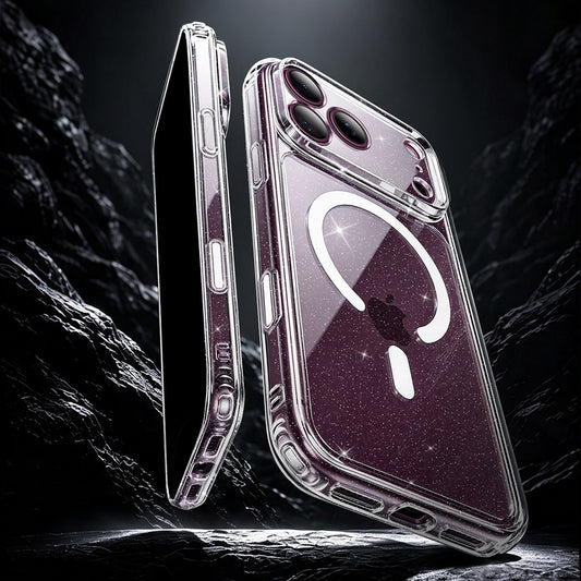 MagSafe tok Apple iPhone 18 Pro Max / 17 Pro Max készülékhez, ESR, Classic Hybrid Shimmer, Átlátszó