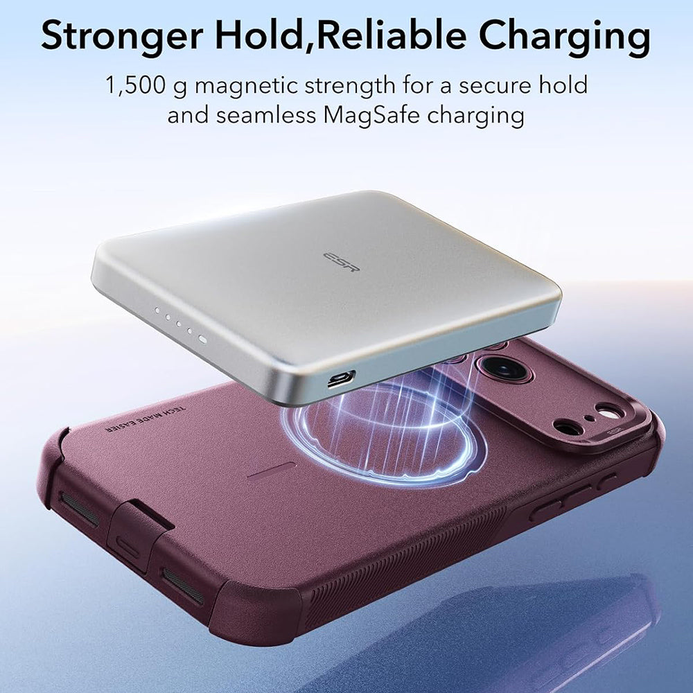 MagSafe tok Apple iPhone 18 Pro Max / 17 Pro Max készülékhez, ESR, Cyber, Sötétbordó Szatén