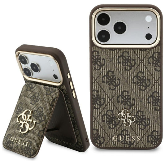 MagSafe Case for Apple iPhone 18 Pro Max / 17 Pro Max, Guess, 4G Cardslot, Brown