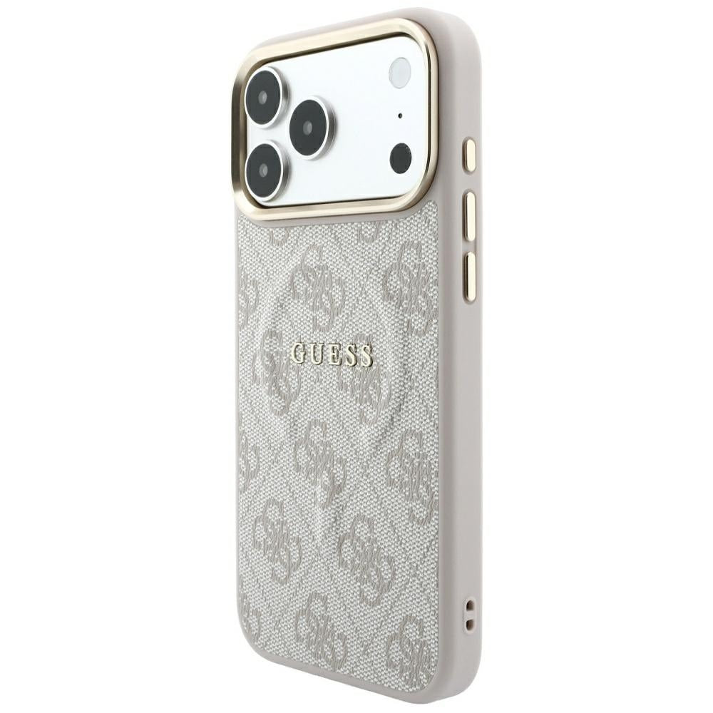 MagSafe Case for Apple iPhone 18 Pro Max / 17 Pro Max, Guess, 4G Embossed Classic, Pink