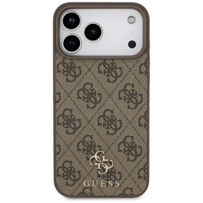 MagSafe Case for Apple iPhone 18 Pro Max / 17 Pro Max, Guess, 4G Small and Classic, Brown