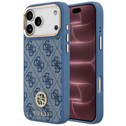 MagSafe tok Apple iPhone 18 Pro Max / 17 Pro Max készülékhez, Guess, 4G Strass Logo, kék