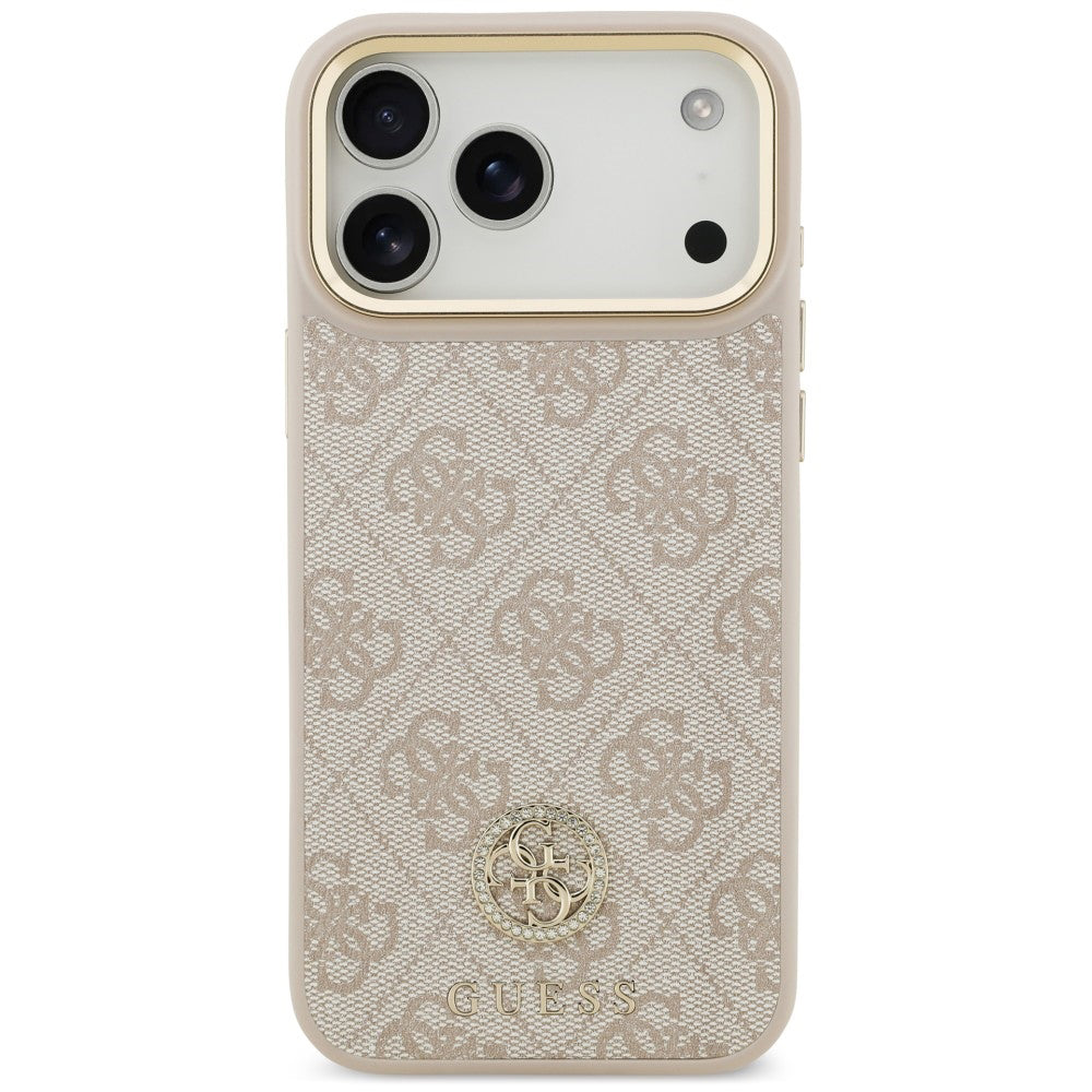 MagSafe tok Apple iPhone 18 Pro Max / 17 Pro Max készülékhez, Guess, 4G Strass Logo, rózsaszín