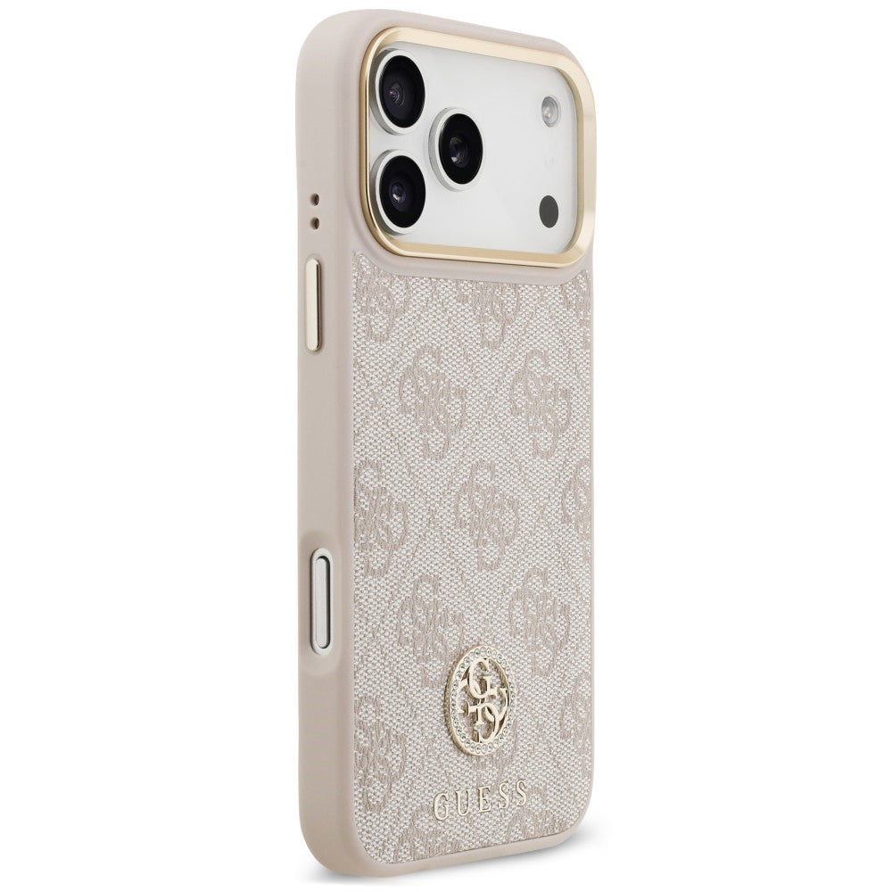 MagSafe tok Apple iPhone 18 Pro Max / 17 Pro Max készülékhez, Guess, 4G Strass Logo, rózsaszín
