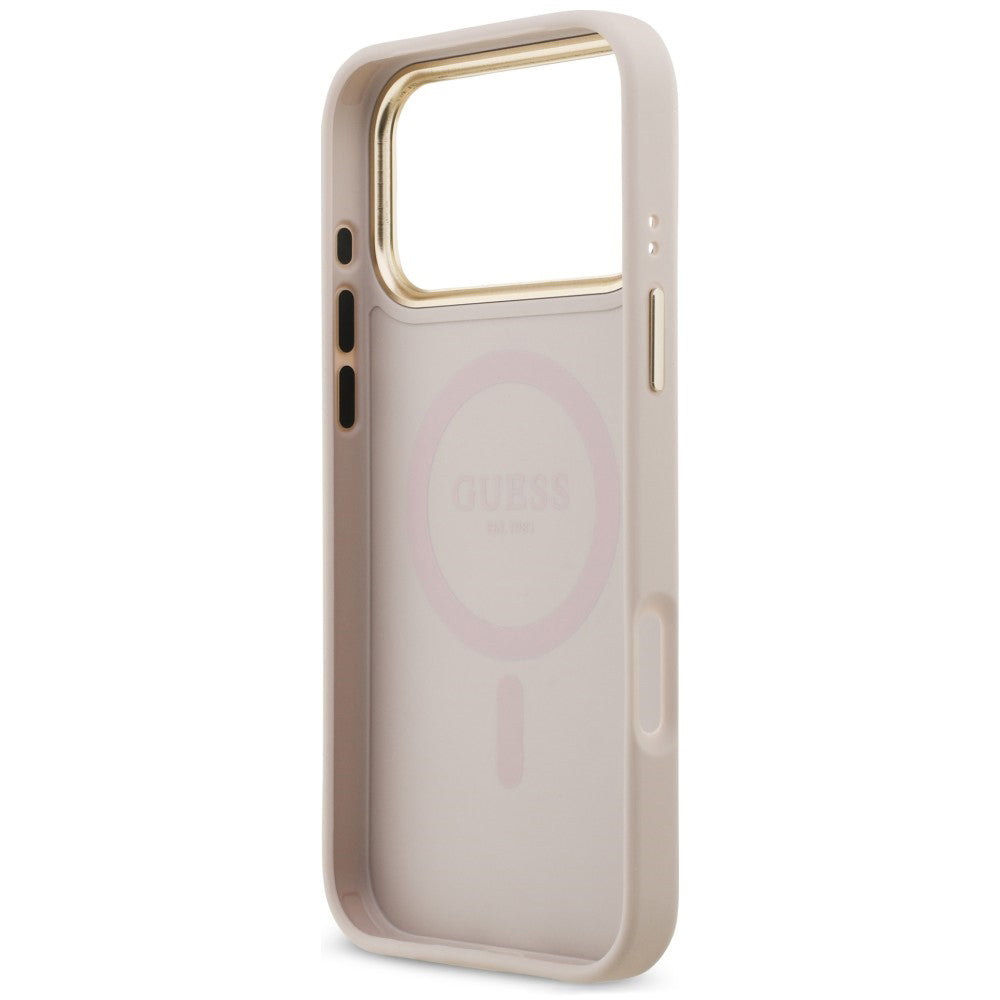 MagSafe tok Apple iPhone 18 Pro Max / 17 Pro Max készülékhez, Guess, 4G Strass Logo, rózsaszín
