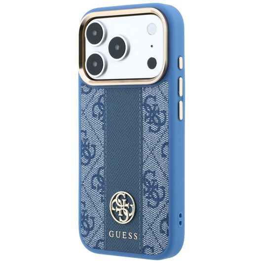 MagSafe tok Apple iPhone 18 Pro Max / 17 Pro Max készülékhez, Guess, 4G Csíkos Kerek Klasszikus Logó, Kék