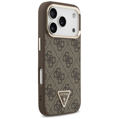 MagSafe tok Apple iPhone 18 Pro Max / 17 Pro Max, Guess, 4G Triangle Logo, Barna