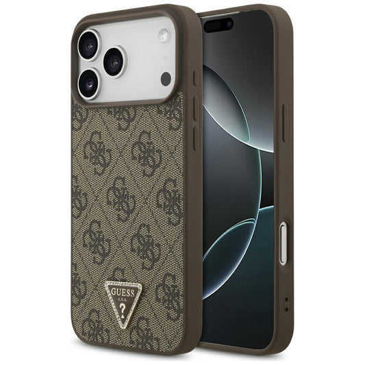 MagSafe tok Apple iPhone 18 Pro Max / 17 Pro Max készülékhez, Guess, 4G Triangle Strass, Barna
