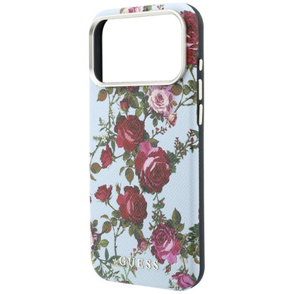 MagSafe tok Apple iPhone 18 Pro Max / 17 Pro Max készülékhez, Guess, Blossom Roses Print, kék