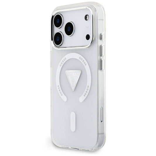 MagSafe Case for Apple iPhone 18 Pro Max / 17 Pro Max, Guess, IML Gradient Triangle Logo, Transparent