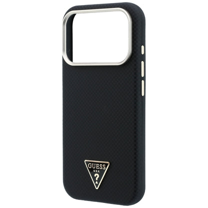 MagSafe Case for Apple iPhone 18 Pro Max / 17 Pro Max, Guess, Kevlar Triangle Logo, Black