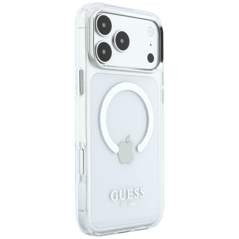 MagSafe tok Apple iPhone 18 Pro Max / 17 Pro Max készülékhez, Guess, Fém Kontúr, Ezüst