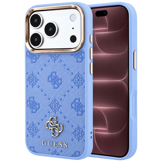MagSafe tok Apple iPhone 18 Pro Max / 17 Pro Max készülékhez, Guess, Peony 4G kis logó, kék