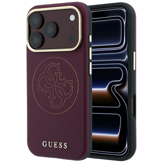 MagSafe tok Apple iPhone 18 Pro Max / 17 Pro Max készülékhez, Guess, Lyukacsos 4G, Bordó