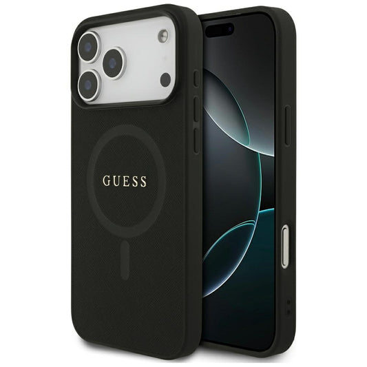 MagSafe tok Apple iPhone 18 Pro Max / 17 Pro Max készülékhez, Guess, Saffiano, Fekete