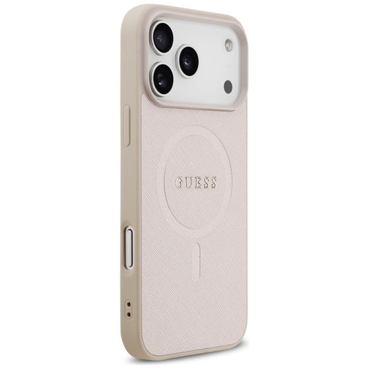 MagSafe tok Apple iPhone 18 Pro Max / 17 Pro Max, Guess, Saffiano, Rózsaszín