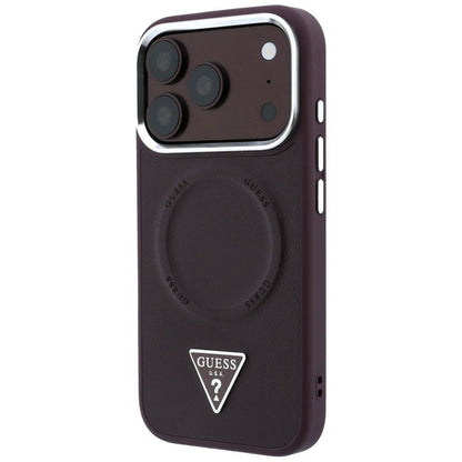 Guess Triangle Logo bordó MagSafe tok Apple iPhone 18 Pro Max / 17 Pro Max készülékhez