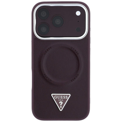 Guess Triangle Logo bordó MagSafe tok Apple iPhone 18 Pro Max / 17 Pro Max készülékhez