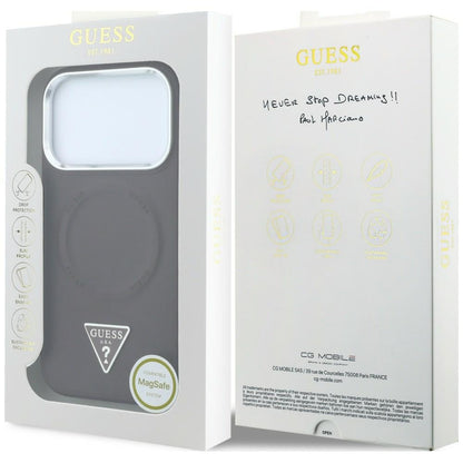 Guess Triangle Logo bordó MagSafe tok Apple iPhone 18 Pro Max / 17 Pro Max készülékhez