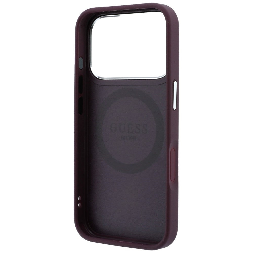 Guess Triangle Logo bordó MagSafe tok Apple iPhone 18 Pro Max / 17 Pro Max készülékhez