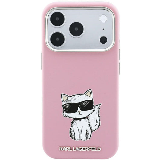 MagSafe tok Apple iPhone 18 Pro Max / 17 Pro Max számára, Karl Lagerfeld, Choupette Sketch, Rózsaszín