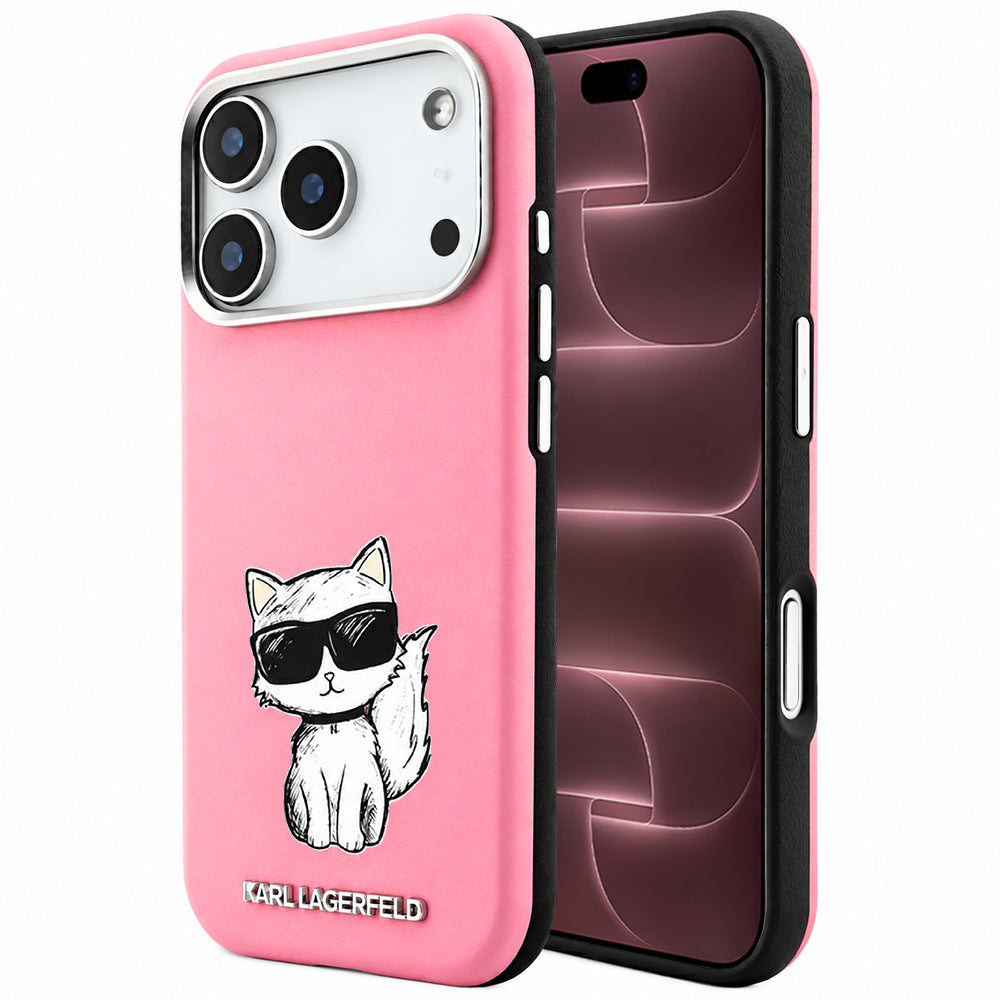 MagSafe tok Apple iPhone 18 Pro Max / 17 Pro Max számára, Karl Lagerfeld, Choupette Sketch, Rózsaszín