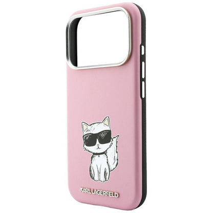 MagSafe tok Apple iPhone 18 Pro Max / 17 Pro Max számára, Karl Lagerfeld, Choupette Sketch, Rózsaszín