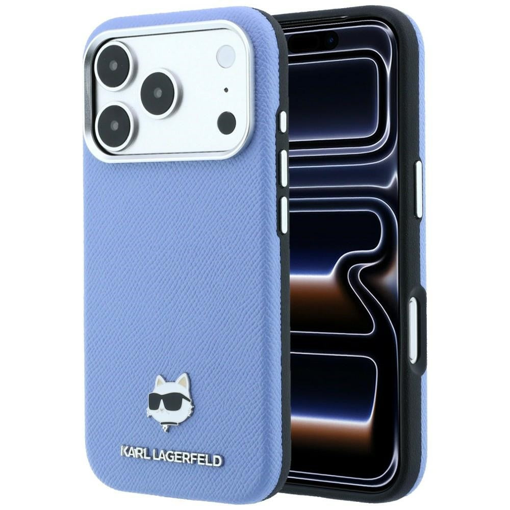 MagSafe tok Apple iPhone 18 Pro Max / 17 Pro Max számára, Karl Lagerfeld, Grained Choupette Head, Kék