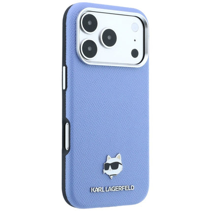 MagSafe tok Apple iPhone 18 Pro Max / 17 Pro Max számára, Karl Lagerfeld, Grained Choupette Head, Kék