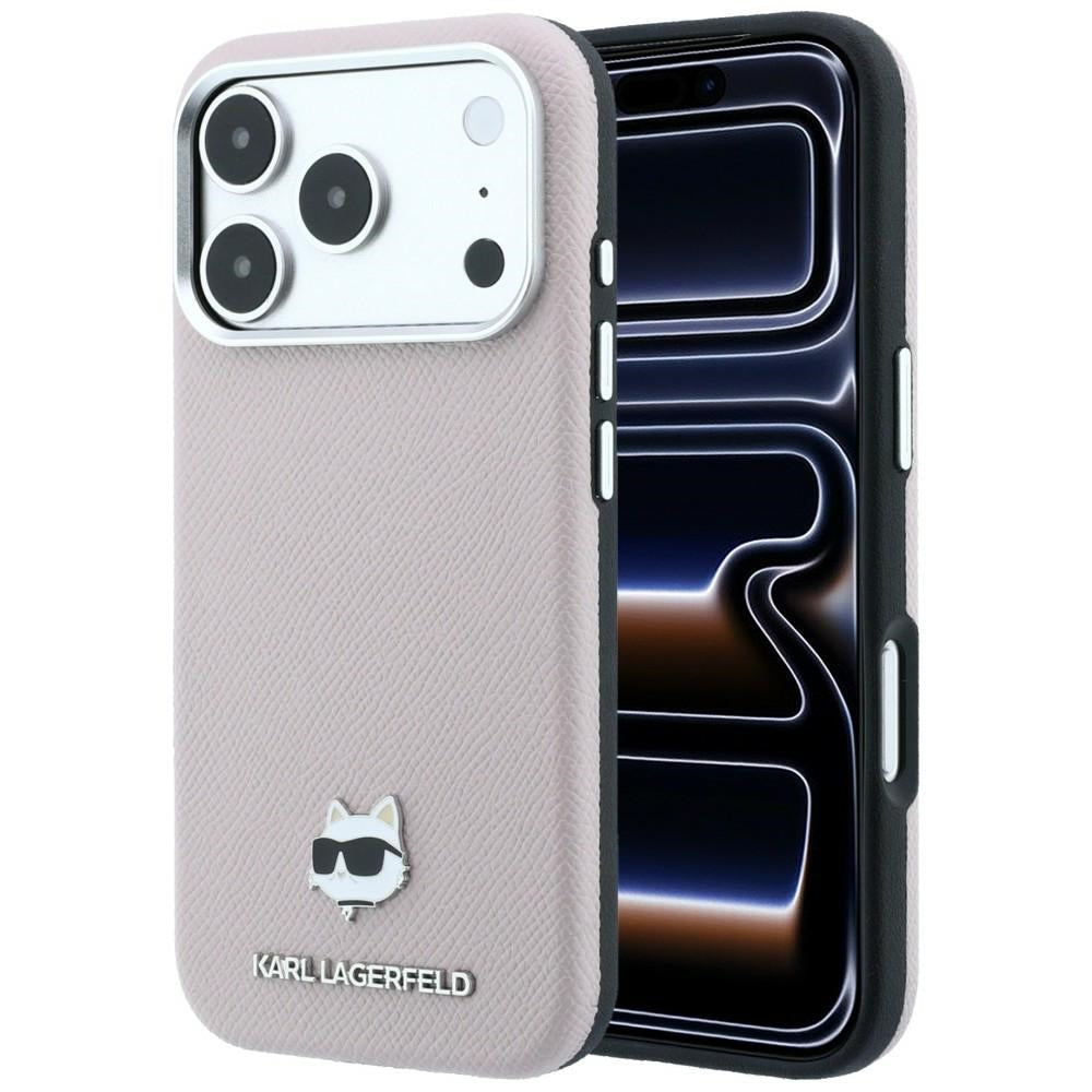 MagSafe tok Apple iPhone 18 Pro Max / 17 Pro Max számára, Karl Lagerfeld, Grained Choupette Head, Rózsaszín