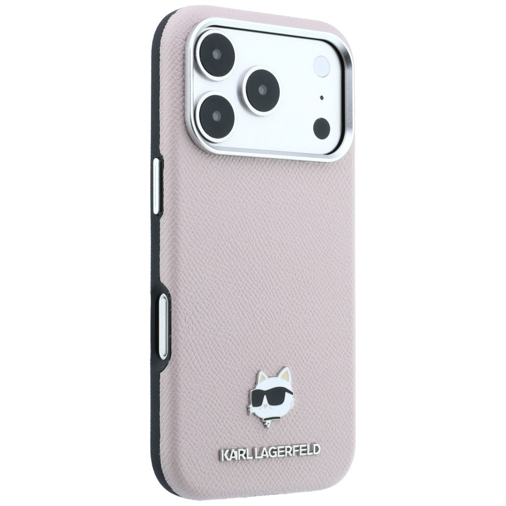 MagSafe tok Apple iPhone 18 Pro Max / 17 Pro Max számára, Karl Lagerfeld, Grained Choupette Head, Rózsaszín