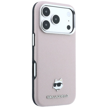 MagSafe tok Apple iPhone 18 Pro Max / 17 Pro Max számára, Karl Lagerfeld, Grained Choupette Head, Rózsaszín