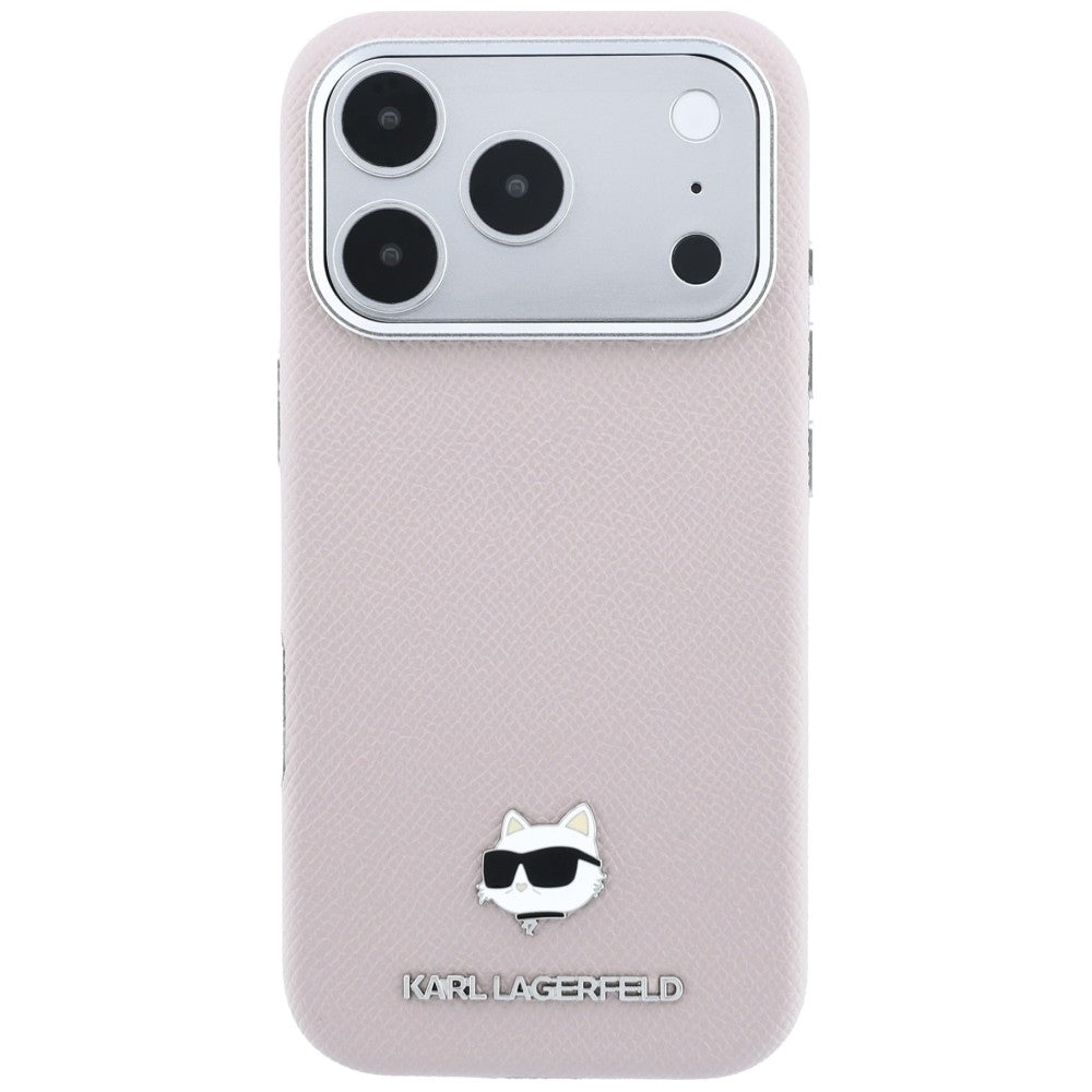 MagSafe tok Apple iPhone 18 Pro Max / 17 Pro Max számára, Karl Lagerfeld, Grained Choupette Head, Rózsaszín