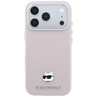 MagSafe tok Apple iPhone 18 Pro Max / 17 Pro Max számára, Karl Lagerfeld, Grained Choupette Head, Rózsaszín