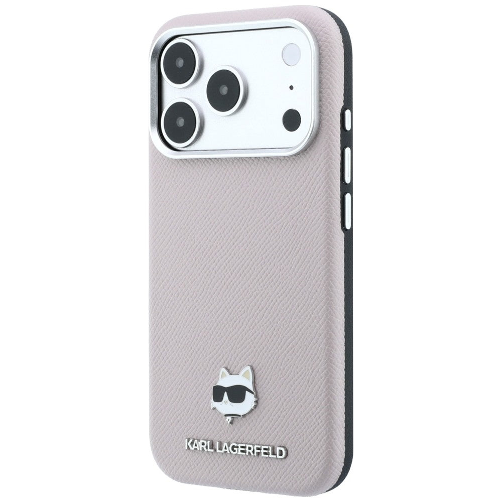 MagSafe tok Apple iPhone 18 Pro Max / 17 Pro Max számára, Karl Lagerfeld, Grained Choupette Head, Rózsaszín
