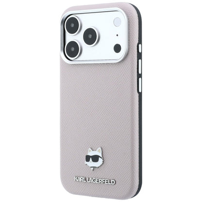 MagSafe tok Apple iPhone 18 Pro Max / 17 Pro Max számára, Karl Lagerfeld, Grained Choupette Head, Rózsaszín