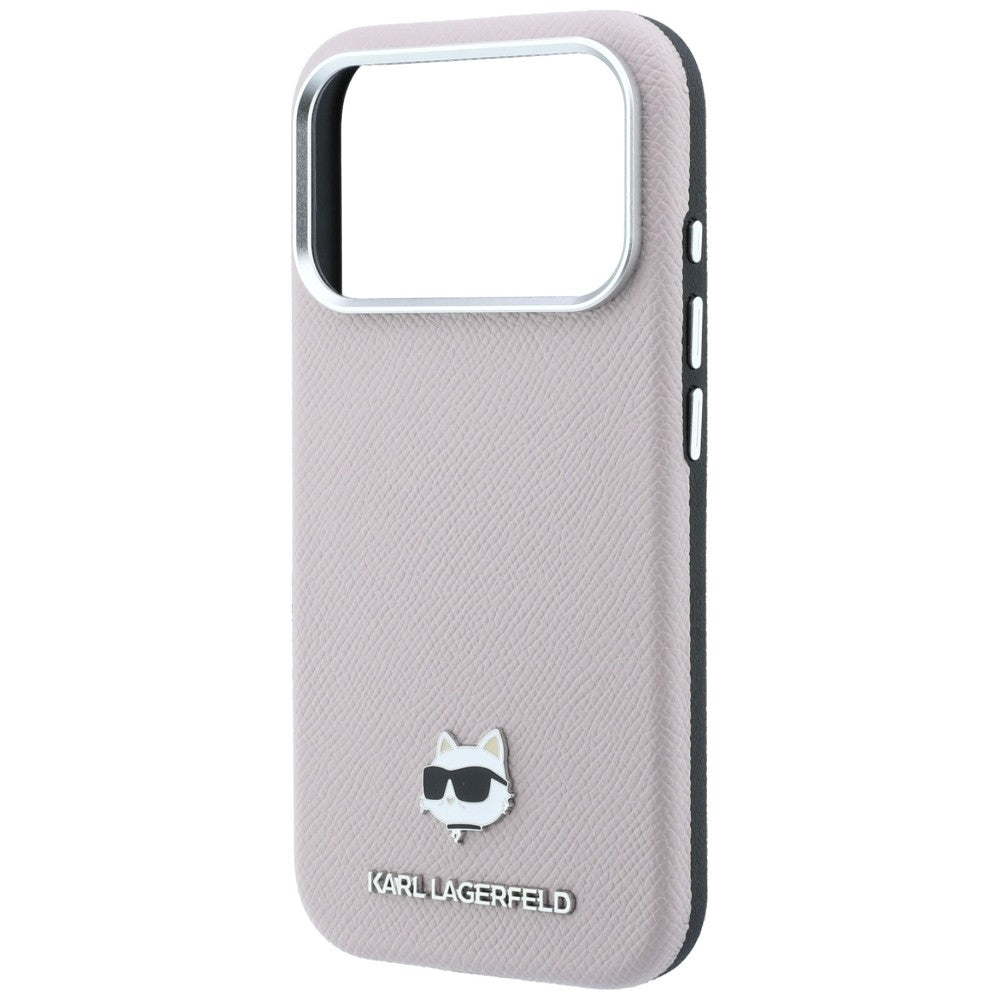 MagSafe tok Apple iPhone 18 Pro Max / 17 Pro Max számára, Karl Lagerfeld, Grained Choupette Head, Rózsaszín