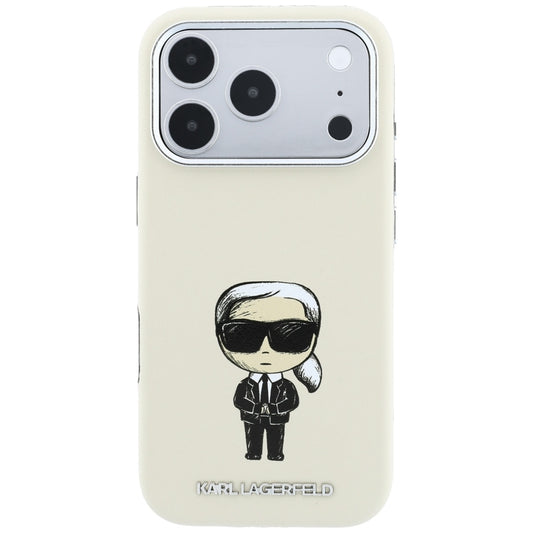 MagSafe tok Apple iPhone 18 Pro Max / 17 Pro Max készülékhez, Karl Lagerfeld, Ikonik Sketch, Bézs