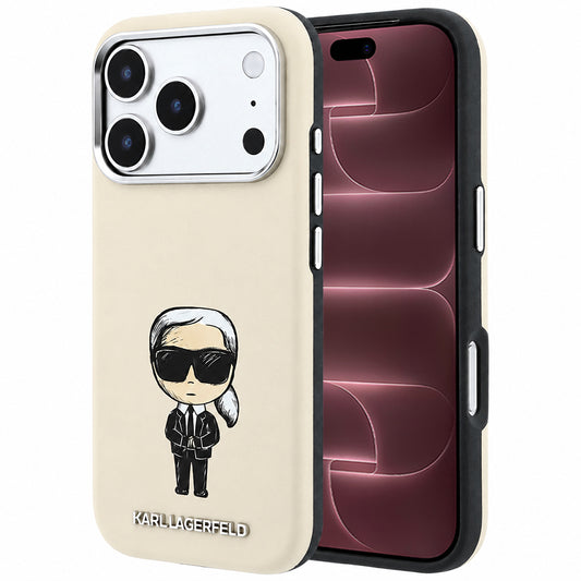 MagSafe tok Apple iPhone 18 Pro Max / 17 Pro Max készülékhez, Karl Lagerfeld, Ikonik Sketch, Bézs