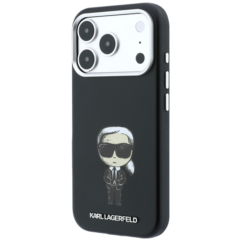 MagSafe tok Apple iPhone 18 Pro Max / 17 Pro Max készülékhez, Karl Lagerfeld, Ikonik Sketch, Fekete