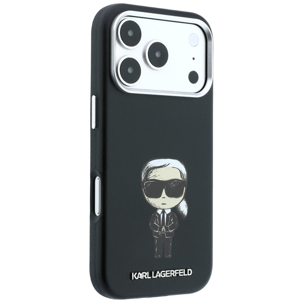 MagSafe tok Apple iPhone 18 Pro Max / 17 Pro Max készülékhez, Karl Lagerfeld, Ikonik Sketch, Fekete