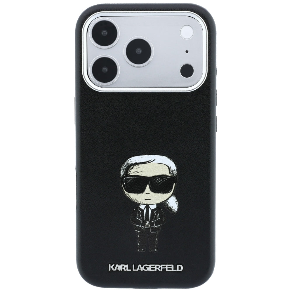 MagSafe tok Apple iPhone 18 Pro Max / 17 Pro Max készülékhez, Karl Lagerfeld, Ikonik Sketch, Fekete