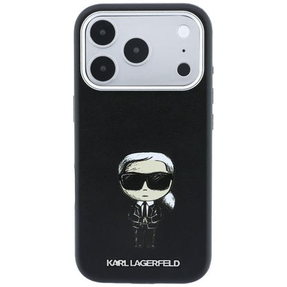 MagSafe tok Apple iPhone 18 Pro Max / 17 Pro Max készülékhez, Karl Lagerfeld, Ikonik Sketch, Fekete