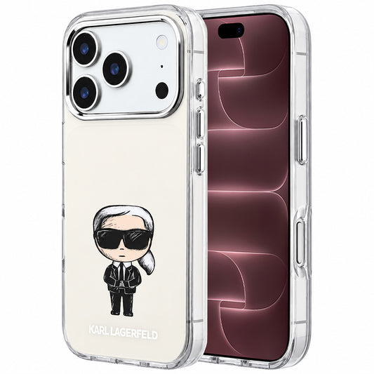 MagSafe tok Apple iPhone 18 Pro Max / 17 Pro Max készülékhez, Karl Lagerfeld, IML Ikonik Sketch Print, bézs